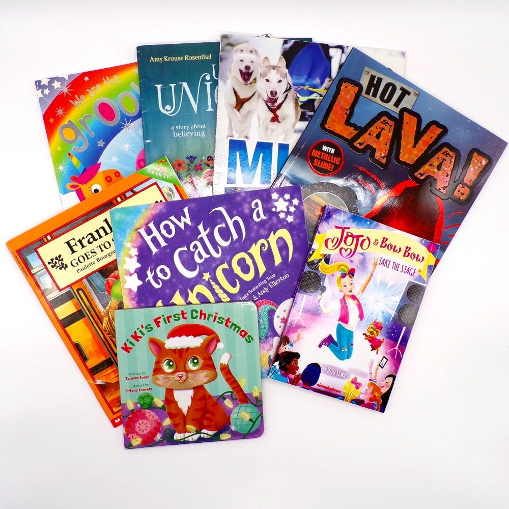 Children's Book Lot of 8 Scholastic Unicorn Boys Girls Family Reading Storytime